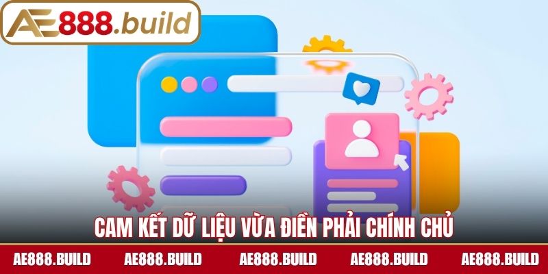 Cam kết dữ liệu vừa điền phải chính chủ